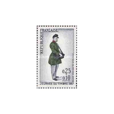 1 عدد تمبر روز تمبر - فرانسه 1967