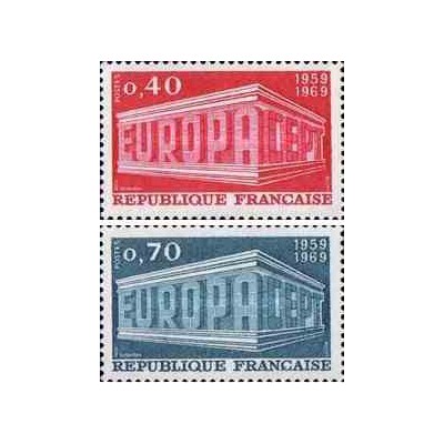 2 عدد تمبر مشترک اروپا - Europa Cept - فرانسه 1969