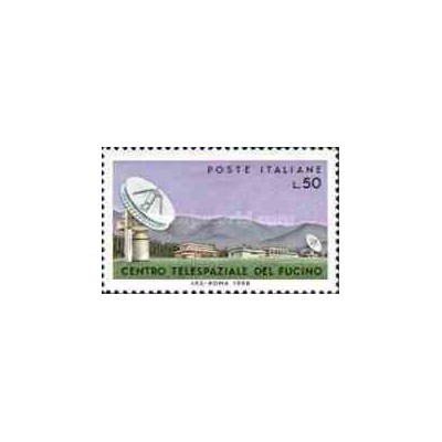 1 عدد تمبر گسترش مرکز ارتباطات فضائی در فوکینو - ایتالیا 1968