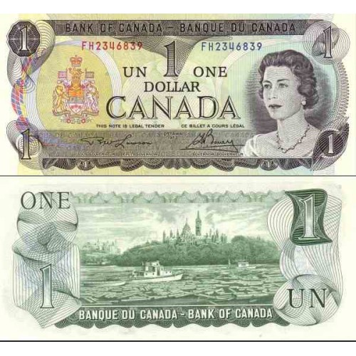 اسکناس 1 دلار - کانادا 1973 سریال دو حرفی
