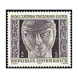 1 عدد تمبر نهصدمین سال کلیسای کاتولیک - Gurk Diocese  - اتریش 1972