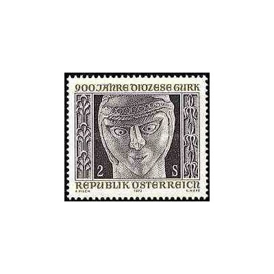 1 عدد تمبر نهصدمین سال کلیسای کاتولیک - Gurk Diocese  - اتریش 1972