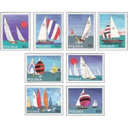 8 عدد تمبر مسابقات جهانی قایقهای بادبانی - لهستان 1965 دلار