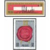 2 عدد تمبر امضای عهدنامه صلح با شوروی در سال 1945 - لهستان 1965