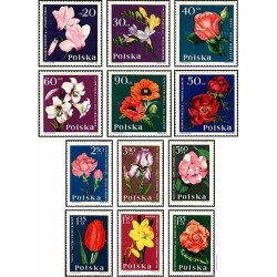 12 عدد تمبر گلهای باغی - لهستان 1964 قیمت 7.2 دلار