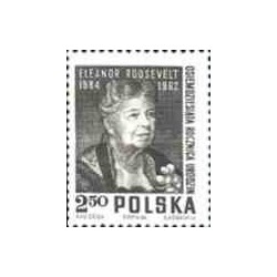 1 عدد تمبر یادبود الینور روزولت - دیپلمات و نویسنده آمریکائی - لهستان 1964