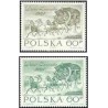 2 عدد تمبر روز تمبر - تابلو نقاشی - لهستان 1964