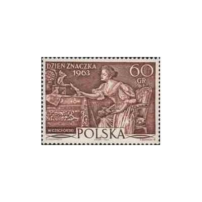 1 عدد تمبر روز تمبر - تابلو  - لهستان 1963