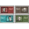 4 عدد تمبر لهستانی های مشهور - ماری کوری -  لهستان 1963