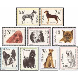 9 عدد تمبر سگها -  لهستان 1963 قیمت 12.5 دلار