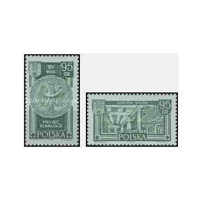 2 عدد تمبر سرزمینهای باز پس گرفته شده -  لهستان 1962