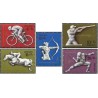 5 عدد  تمبر بازی های المپیک - مسکو 1980، اتحاد جماهیر شوروی - شوروی 1977