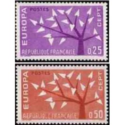 2 عدد تمبر مشترک اروپا - Europa Cept - فرانسه 1962