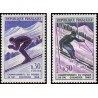 2 عدد تمبر مسابقات جهانی اسکی - چارومنیکس - فرانسه 1962