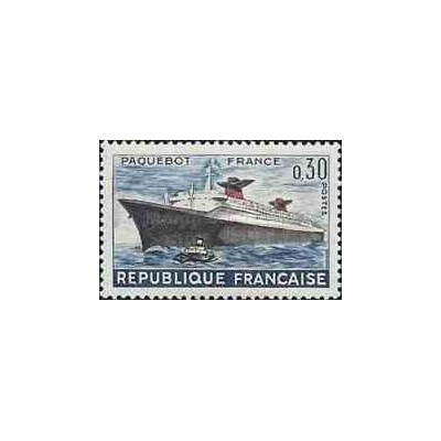 1 عدد تمبر سفر کشتی مایدن در خطوط کشتیرانی فرانسه - فرانسه 1962