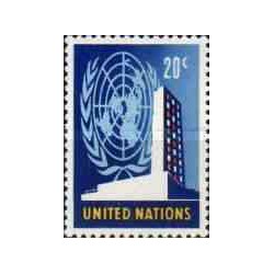 1 عدد تمبر سری پستی - نیویورک - سازمان ملل 1965