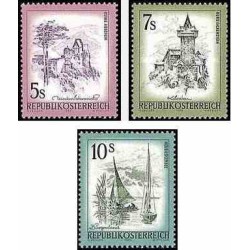 3 عدد تمبر سری پستی مناظر - اتریش 1973