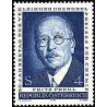 1 عدد تمبر یادبود فریتز پرگل - برنده نوبل شیمی - شیمیدان و پزشک - اتریش 1973