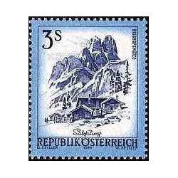 1 عدد تمبر سری پستی مناظر - اتریش 1974