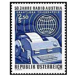 1 عدد تمبر 50 سالگی رادیو اتریش - اتریش 1974