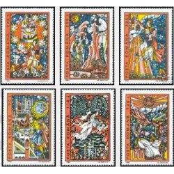 6 عدد تمبر افسانه پریون - داستانهای دنباله دار - رومانی 1994