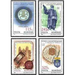 4 عدد تمبر سالگردها و رویدادها - رومانی 1993