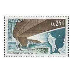 1 عدد تمبر افتتاح پل اولرون - فرانسه 1966