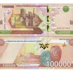 اسکناس 100000 سام - ازبکستان 2021 سفارشی