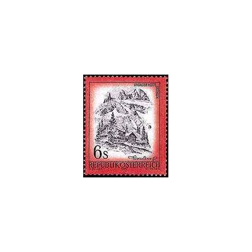1 عدد تمبر سری پستی مناظر - اتریش 1975