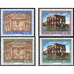 4 عدد تمبر کمپین یونسکو برای نجات بناهای تاریخی حبشه - واتیکان 1964