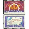 2 عدد تمبر پانزدهمین نشست شورای کمکهای اقتصادی متقابل - COMECON - لهستان 1961