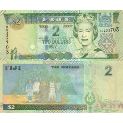 اسکناس 2 دلار - فیجی 2002