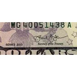 اسکناس 5 دلار - آمریکا 2013  - مهر سبز