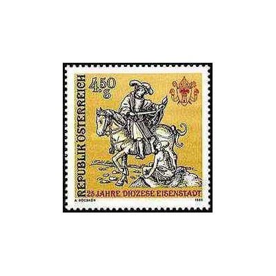 1 عدد تمبر یادبود راینر ماریا ریلکه - شاعر و رمان نویس - اتریش 1976