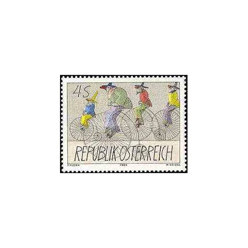 1 عدد تمبر یادبود راینر ماریا ریلکه - شاعر و رمان نویس - اتریش 1976