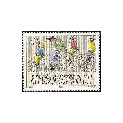 1 عدد تمبر یادبود راینر ماریا ریلکه - شاعر و رمان نویس - اتریش 1976