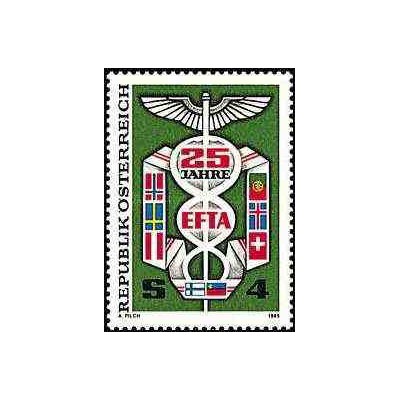 1 عدد تمبر 25مین سال انجمن تجارت آزاد اروپا - EFTA - اتریش 1985