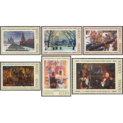 6 عدد تمبر صدمین سالگرد تولد نقاشان شوروی - باتب - شوروی 1975