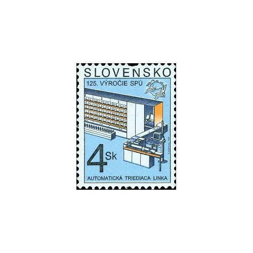 1 عدد تمبر 125مین سالگرد تاسیس اتحادیه جهانی پست (UPU) - اسلواکی 1999 1 عدد تمبر 125مین سالگرد تاسیس اتحادیه جهانی پست (UPU) - اسلواکی 1999