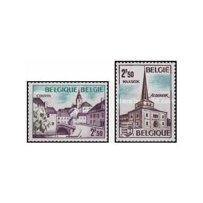 2 عدد تمبر توریسم - بلژیک 1972