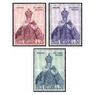 3 عدد تمبر کریستمس - واتیکان 1968
