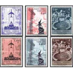 6 عدد تمبر سری پستی - هوائی - واتیکان 1967