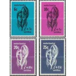 4 عدد تمبر رفاه اجتماعی و فرهنگی - آنتیل هلند 1967