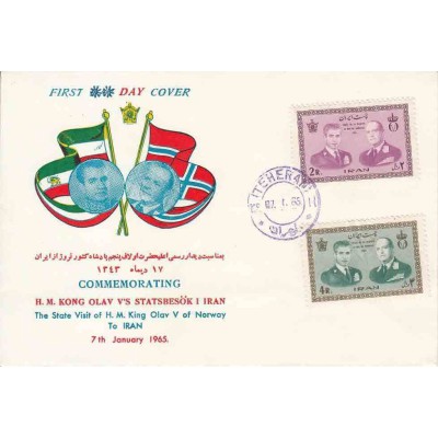 1263 - پاکت مهر روز - دیدار پادشاه نروژ از ایران 1343