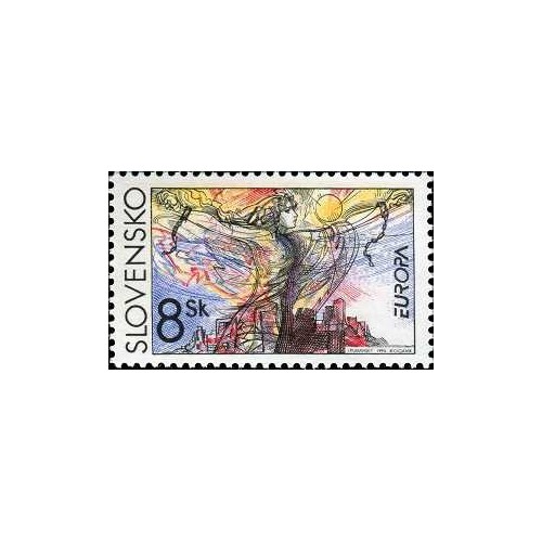 1 عدد تمبر مشترک اروپا - صلح و آزادی - اسلواکی 1995