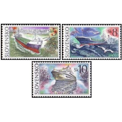 3 عدد تمبر کشتی ها - اسلواکی 1994