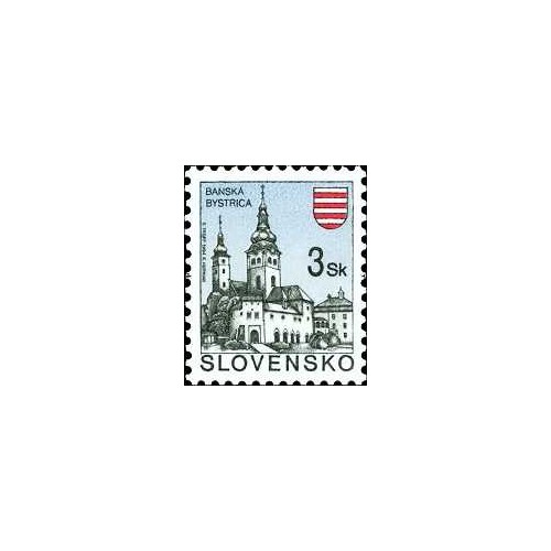 1 عدد تمبر سری پستی - شهرها - Banská Bystrica - اسلواکی 1994