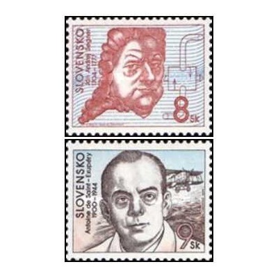 2 عدد تمبر شخصیت ها - اسلواکی 1994