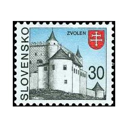 2 عدد تمبر سری پستی - شهرها - Zvolen - 30SK - اسلواکی 1993