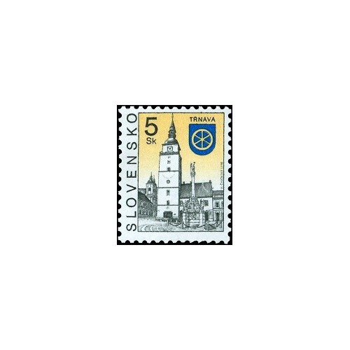 1 عدد  تمبر سری پستی شهرها - ترناوا  - اسلواکی 1998